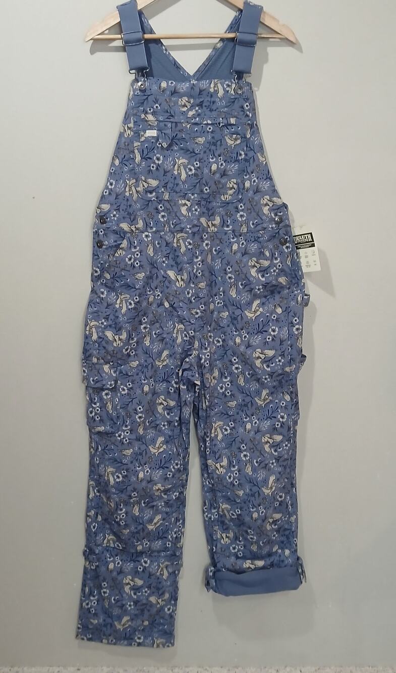 DULUTH TRADING Heirloom Gardening Lined Bib Overalls Medium x 29 NWT Winter Owls